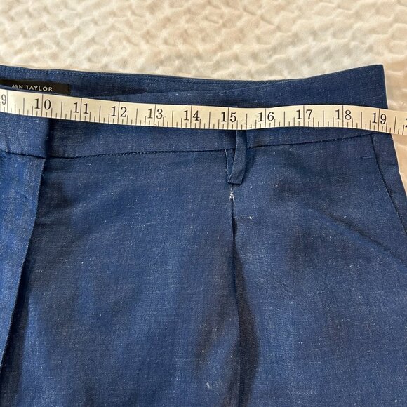 Ann Taylor Baggy Linen Blend Cropped Pant Plus Size 16 Petite NEW - Picture 6 of 8